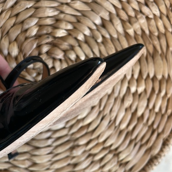 MANOLO BLAHNIK patent Campari Mary Janes Pumps Heels Shoes Size 38.5 8.5 - Picture 9 of 16